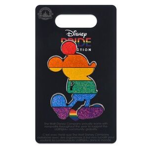 *NWT* Disney Parks Authentic Pride Classic Mickey Mouse Standing Silhouette Pin